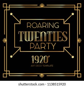 Beautiful Art Deco vector template