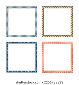 Beautiful art design for use border Set