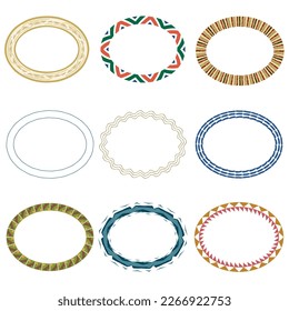 Beautiful art design for use border Set 