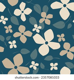 Beautiful art floral seamless pattern. Vector illustration for print, fabric, cover, packaging, interior decor, blog decoration and other your projects.