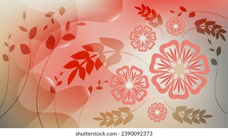 Beautiful art floral wallpaper in soft colors. An excellent template for designing postcards, posters, presentations, outdoor advertising and your other projects. Vector.