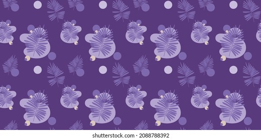 Beautiful art seamless pattern with abstract leaves and shapes. Very peri.  Suitable for wallpapers, backgrounds, surface textures, textiles, fabrics, home furnishings and other users.
