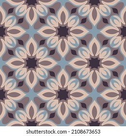 Beautiful art seamless pattern in gentle colors. Vector illustration for print, fabric, cover, packaging, interior decor, blog decoration and other your projects.