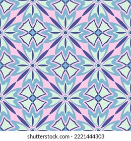 Beautiful art seamless pattern in gentle colors.
 Overlapping art forms, stripes, polygons, segments are grouped and arranged in a certain order. Vector. 