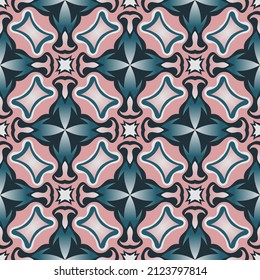 Hermoso patrón de arte sin costura. Las formas y segmentos abstractos que se superponen se agrupan y organizan en un orden específico. Vector.