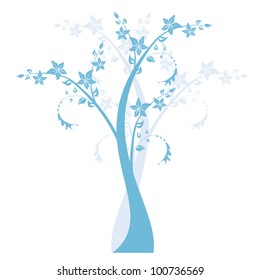 Beautiful art tree isolated on white background