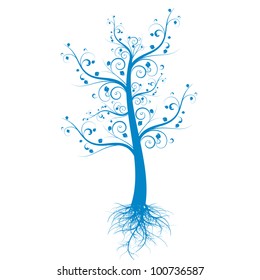 Beautiful art tree isolated on white background