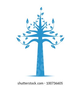 Beautiful art tree isolated on white background