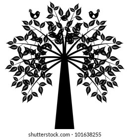 Beautiful art tree isolated on white background