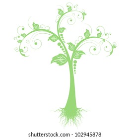 Beautiful art tree isolated on white background