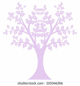 Beautiful art tree isolated on white background