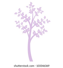 Beautiful art tree isolated on white background