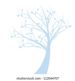 Beautiful art tree isolated on white background