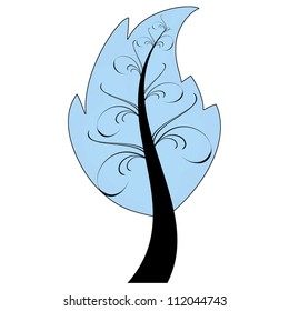 Beautiful art tree isolated on white background