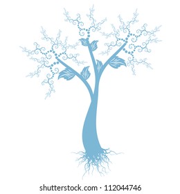 Beautiful art tree isolated on white background