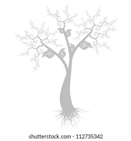 Beautiful art tree isolated on white background