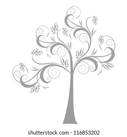 Beautiful art tree isolated on white background