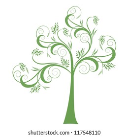 Beautiful art tree isolated on white background