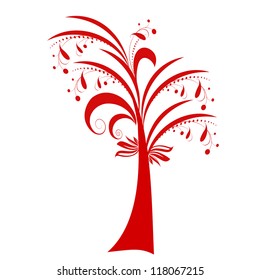 Beautiful art tree isolated on white background