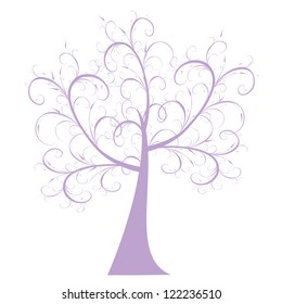 Beautiful art tree isolated on white background