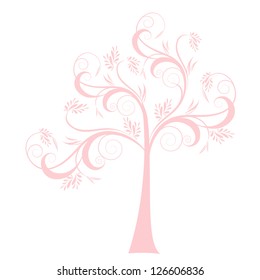 Beautiful art tree isolated on white background