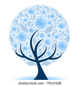 Beautiful art tree isolated on white background