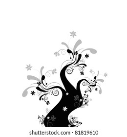 Beautiful art tree isolated on white background