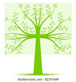 Beautiful art tree isolated on white background