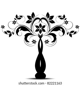 Beautiful art tree isolated on white background