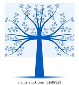Beautiful art tree isolated on white background