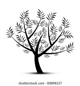 Beautiful art tree isolated on white background