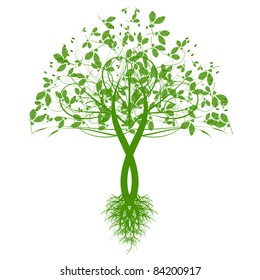 Beautiful art tree isolated on white background