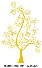 Beautiful art tree isolated on white background