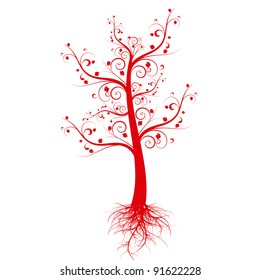 Beautiful art tree isolated on white background