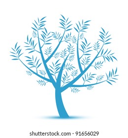 Beautiful art tree isolated on white background