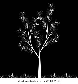 Beautiful art tree isolated on white background