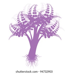 Beautiful art tree isolated on white background