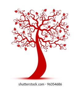 Beautiful art tree isolated on white background
