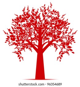 Beautiful art tree isolated on white background