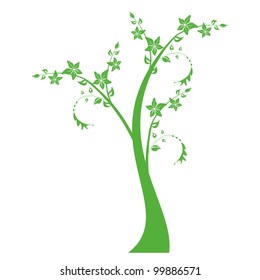 Beautiful art tree isolated on white background