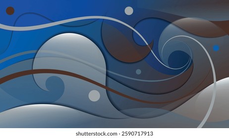 Beautiful art wallpaper in cold tones. An excellent background for advertising, posters, postcards, business cards, corporate attributes and your other projects. Vector.