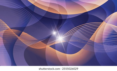 Beautiful art wallpaper in purple orange tones. An excellent background for advertising, posters, postcards, business cards, corporate attributes and your other projects. Vector.