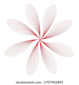 Beautiful art work like flower made in red colour only