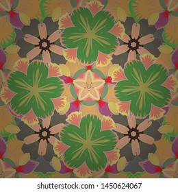 Beautiful artdeco template with elements in green, beige and gray gradient. Vector motley grill. Art deco style, trendy vintage design element. Abstract geometric seamless pattern.