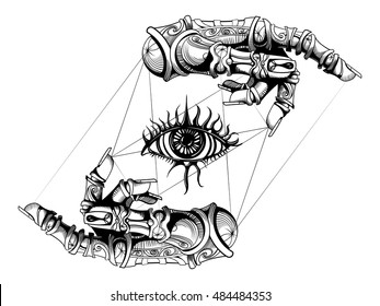 beautiful artificial hands protect eyes