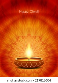 Beautiful artistic background for Indian festival Diwali. Vector illustration