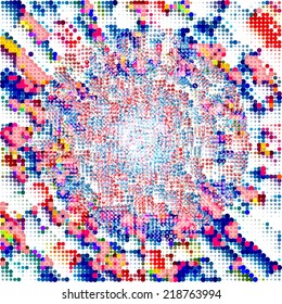 Beautiful artistic  background. Vector blue red art