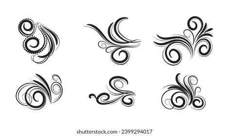 Beautiful artistic decorative floral set