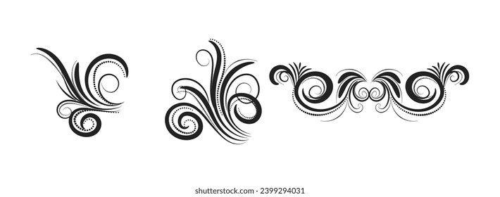 Beautiful artistic decorative floral set