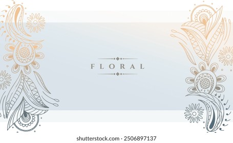 Hermoso y artístico Vector de diseño de fondo de remolino floral